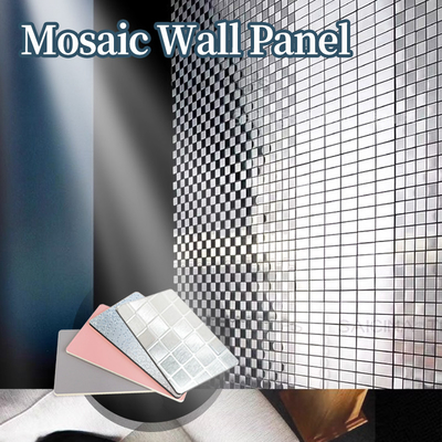Qualidade Novos Produtos Panéis de parede metálicos para decoração de interiores Mosaico Bambú Carvão de madeira Panéis de carimbar Fábrica