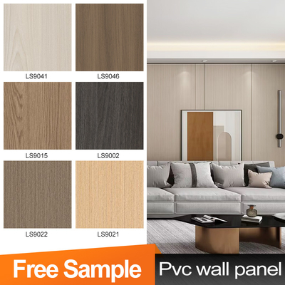 Qualidade 5 mm Painel de parede de PVC de grãos de madeira painel de parede decorativo de carvão de bambu flexível Fábrica
