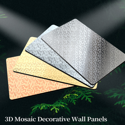 Qualidade Produto Novo de Alta Qualidade Mosaico de Metal Dourado Carvão de Bambú Co-extrudido Painel de Veneer de Madeira Fábrica