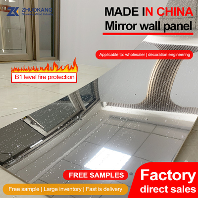 Qualidade Decoração de interiores 5 mm Espelho Painéis de parede de madeira Painel de parede de PVC Fábrica