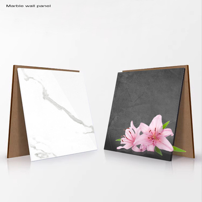 Qualidade Painel de parede decorativo de PET Marmore Textura de parede de bambu Carvão de madeira Veneer de PVC Fábrica