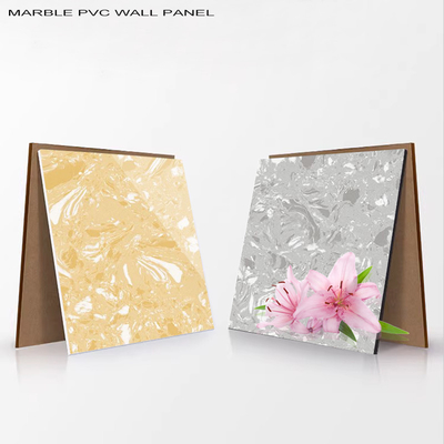 Qualidade Moderno Atraente 5MM High Gloss Wall Marble Panel Para Interior PVC Folha de Mármore Fábrica