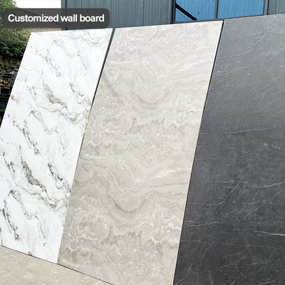 Qualidade 5mm / 8mm Decoração de interiores PVC Folha de mármore de bambu Carvão de parede Fábrica