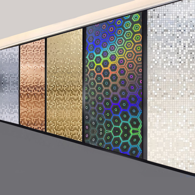 Qualidade Pvc Board Laser& Mosaic Series Bambú Carvão de madeira Veneer Interior Decor painel de parede Fábrica
