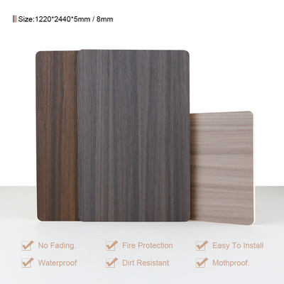 Qualidade O folheado de bambu inodoro da grão da madeira do painel de parede da fibra cobre 1220*2440mm Fábrica