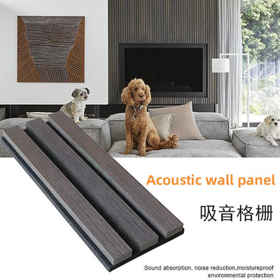 Qualidade Painel de parede interior acústico de madeira 2400*600*22mm das venezianas do MDF Fábrica